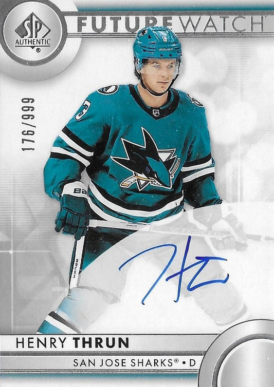 Henry Thrun #160 San Jose Sharks | 2023-24 SP Authentic | NHL Trading Card