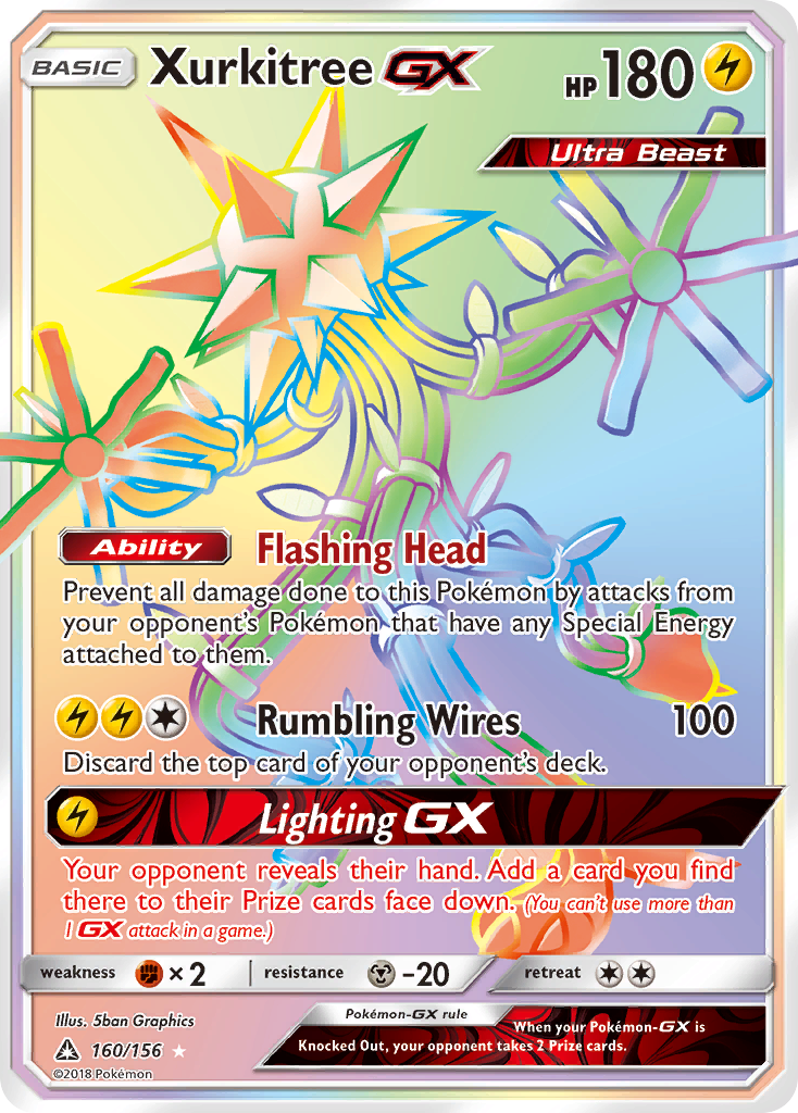 Xurkitree-GX 160/156 Rare Rainbow | Ultra Prism | Pokemon Card