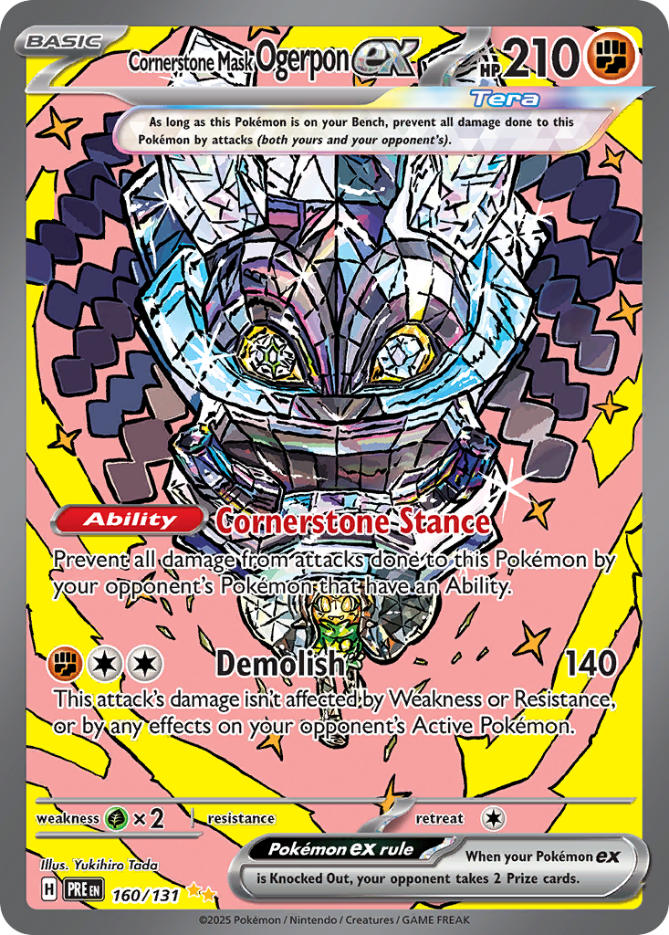 Cornerstone Mask Ogerpon ex 160/131 Special Illustration Rare | Prismatic Evolutions | Pokemon Card