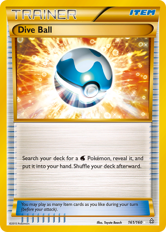 Dive Ball 161/160 Rare Secret | Primal Clash | Pokemon Card
