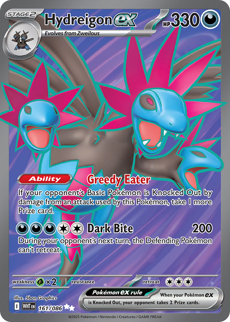 Hydreigon ex 161/86 Ultra Rare | White Flare | Pokemon Card