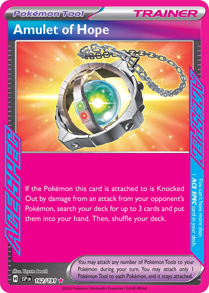 Amulet of Hope 162/191 ACE SPEC Rare | Surging Sparks | Pokemon Card