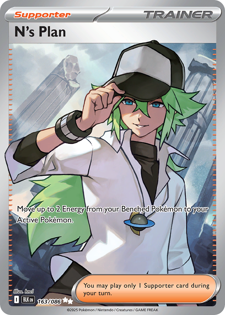 N's Plan 163/86 Ultra Rare | Black Bolt | Pokemon Card