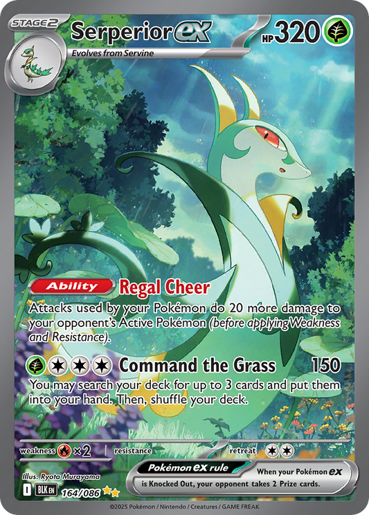 Serperior ex 164/86 Special Illustration Rare | Black Bolt | Pokemon Card
