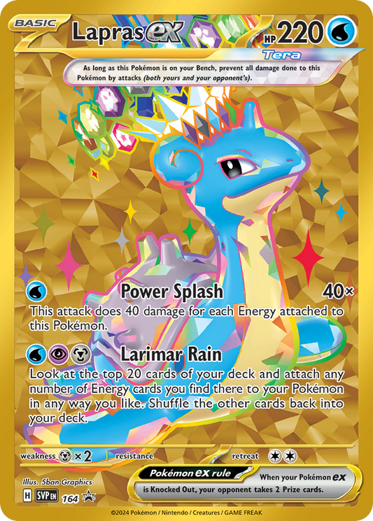 Lapras ex #164 Promo | Scarlet & Violet Black Star Promos | Pokemon Card