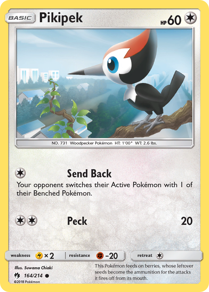 lost thunder pokemon cards Pikipek 164/214 Common | Lost Thunder