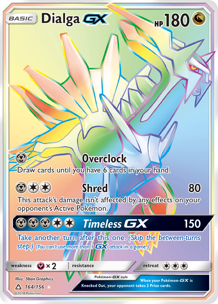 Dialga-GX 164/156 Rare Rainbow | Ultra Prism | Pokemon Card