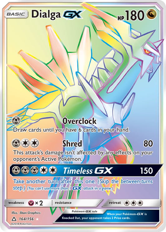Dialga-GX 164/156 Rare Rainbow | Ultra Prism | Pokemon Card
