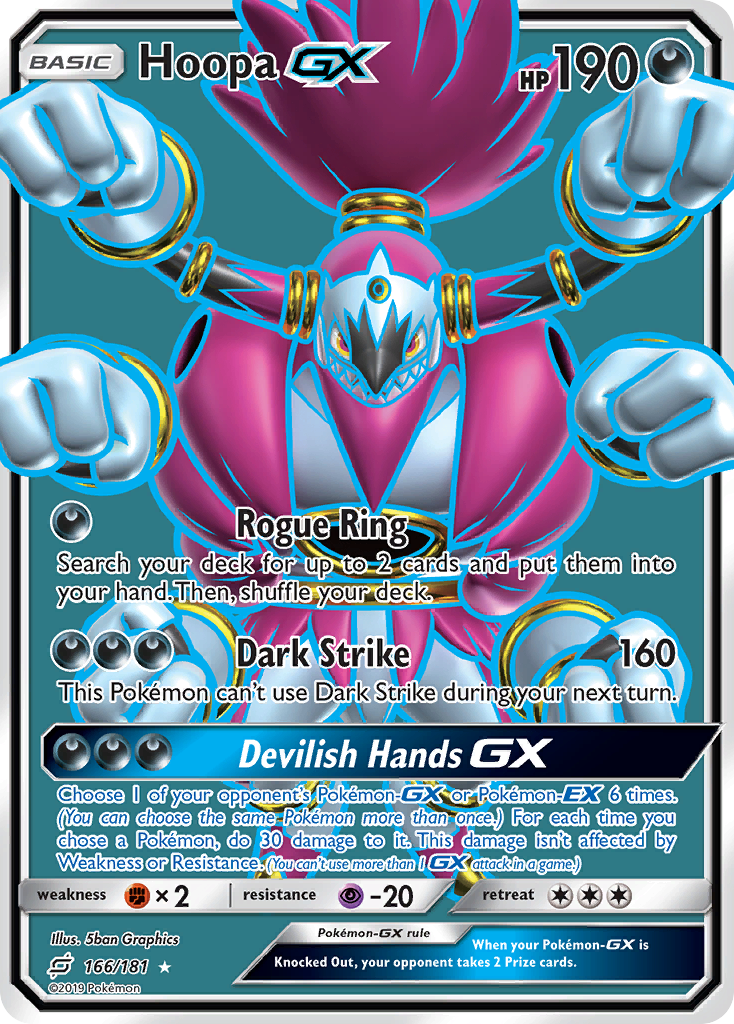 Hoopa-GX 166/181 Rare Ultra | Team Up | Pokemon Card