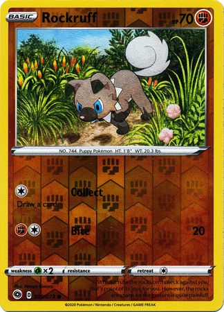 Rockruff 29/73 Reverse Holo | Champion's Path | Pokemon Card