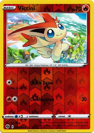 Victini 7/73 Reverse Holo | Champion's Path | Pokemon Card