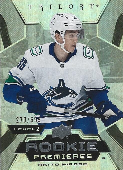 Akito Hirose #167 Vancouver Canucks | 2023-24 Upper Deck Trilogy | NHL Trading Card