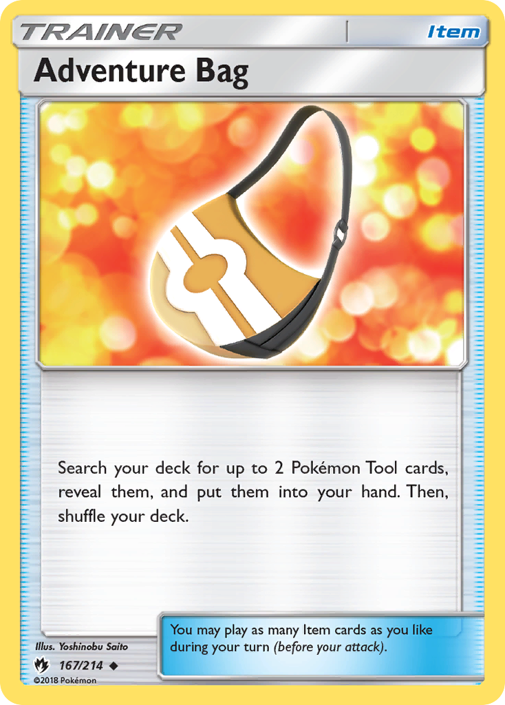 Adventure Bag 167/214 Uncommon | Lost Thunder | Pokemon Card