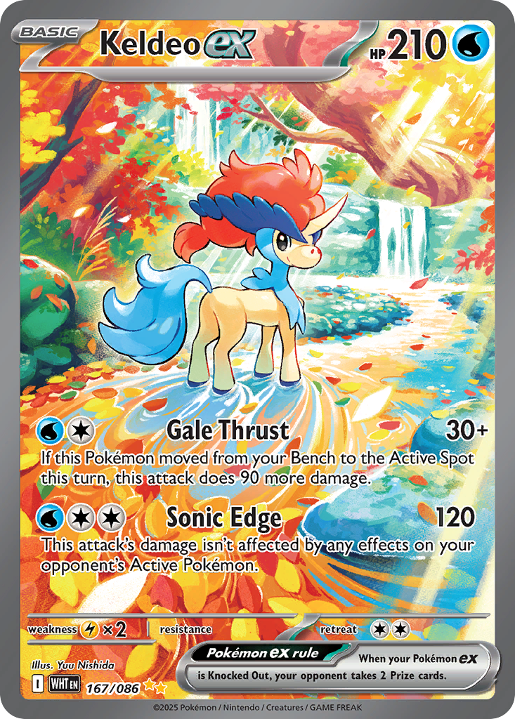 Keldeo ex 167/86 Special Illustration Rare | White Flare | Pokemon Card