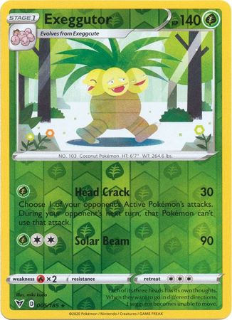 Exeggutor 5/185 Reverse Holo | Vivid Voltage | Pokemon Card