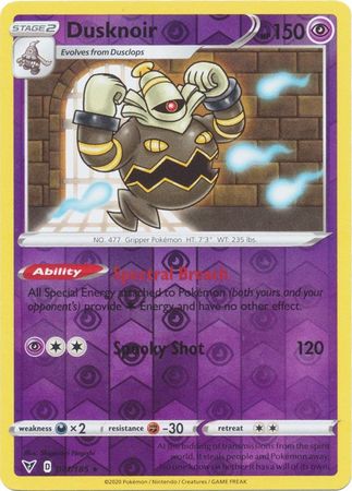 Dusknoir 71/185 Reverse Holo | Vivid Voltage | Pokemon Card