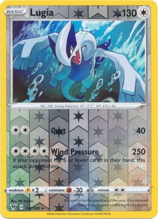 Lugia 132/185 Reverse Holo | Vivid Voltage | Pokemon Card