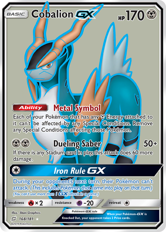 Cobalion-GX 168/181 Rare Ultra | Team Up | Pokemon Card
