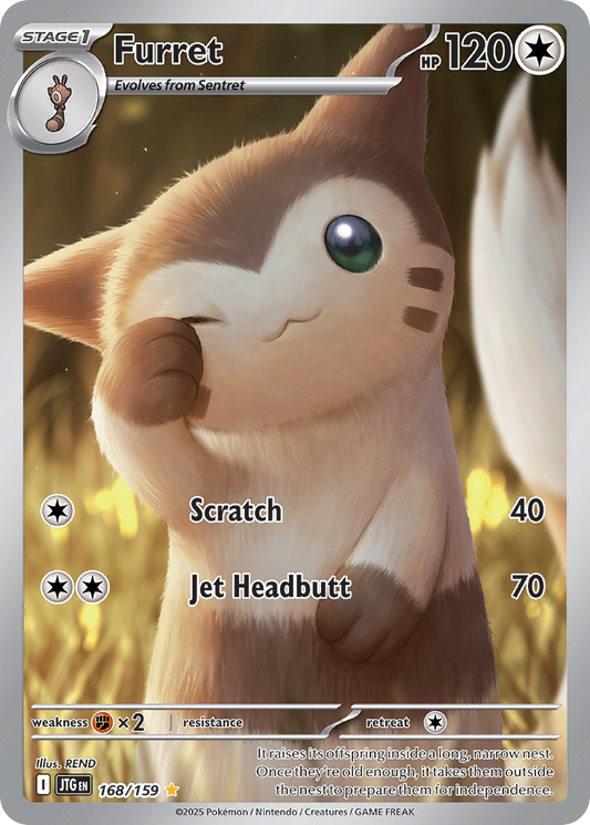 Furret 168/159 Illustration Rare | Journey Together | Pokemon Card