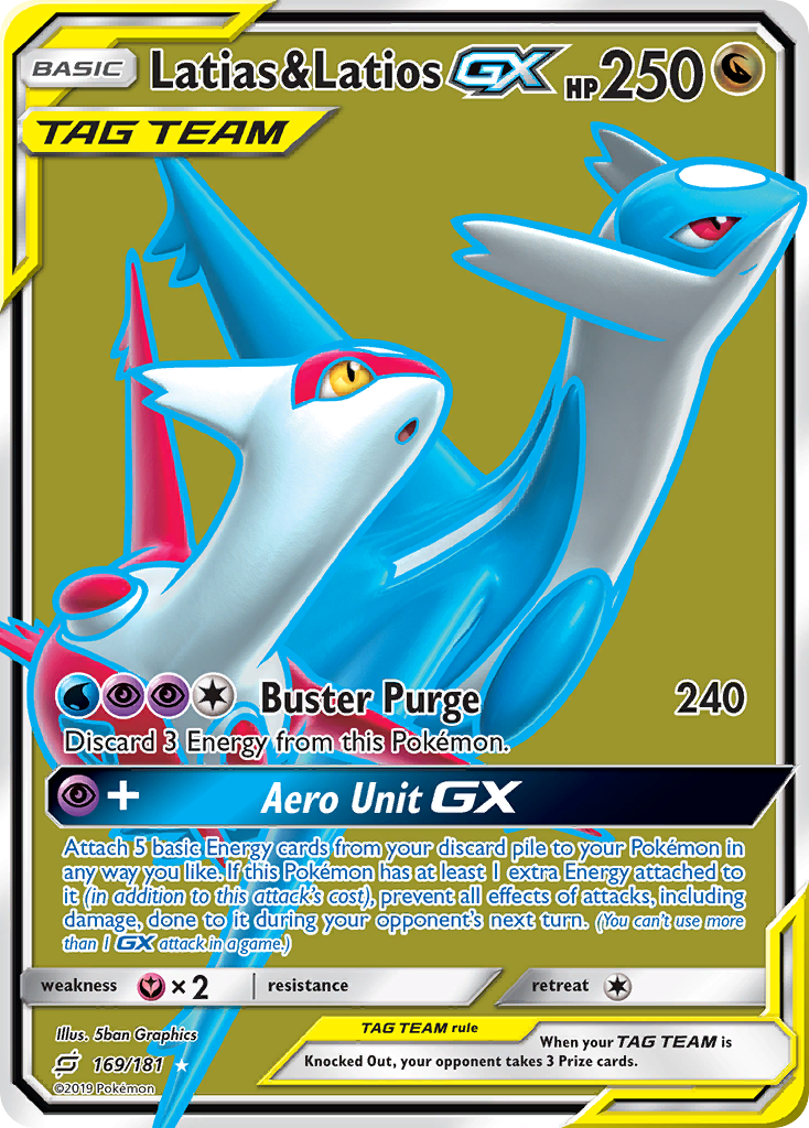 Latias & Latios-GX 169/181 Rare Ultra | Team Up | Pokemon Card