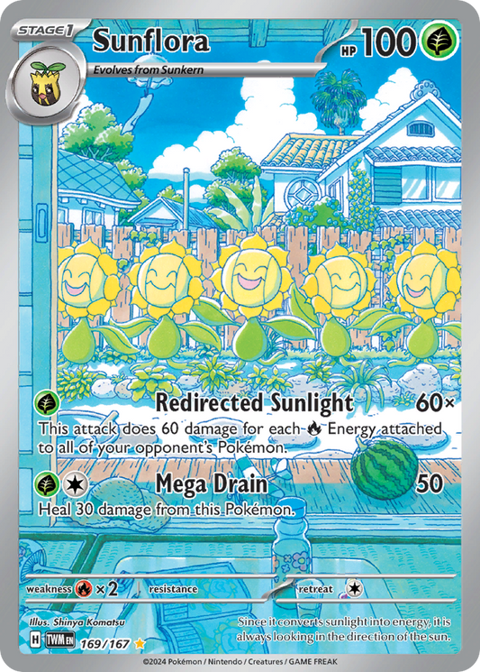 Sunflora 169/167 Illustration Rare | Twilight Masquerade | Pokemon Card