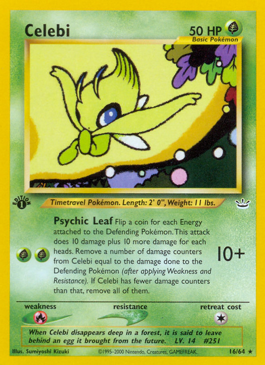 Celebi 16/64 Rare | Neo Revelation | Pokemon Card