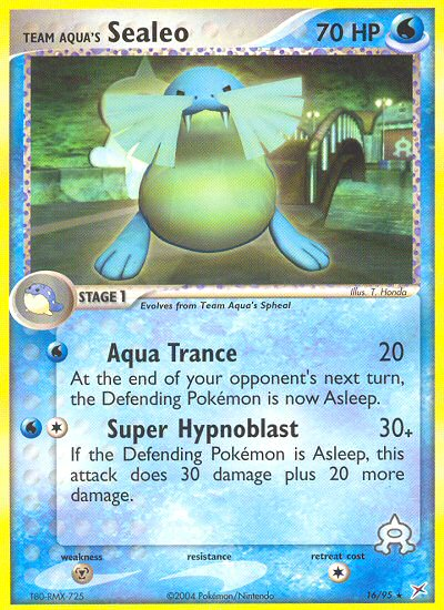 Team Aqua's Sealeo 16/95 Rare | Team Magma vs Team Aqua | Pokemon Card