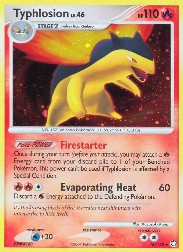 Typhlosion 16/123 Rare Holo | Mysterious Treasures | Pokemon