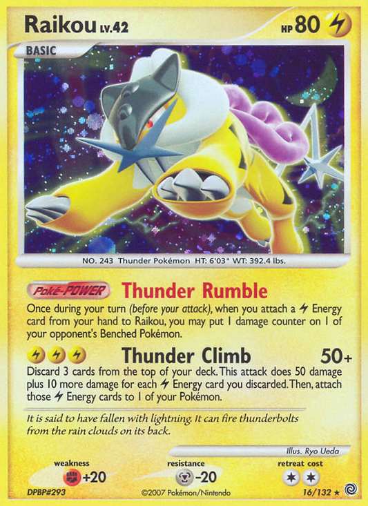 Raikou 16/132 Rare Holo | Secret Wonders | Pokemon Card