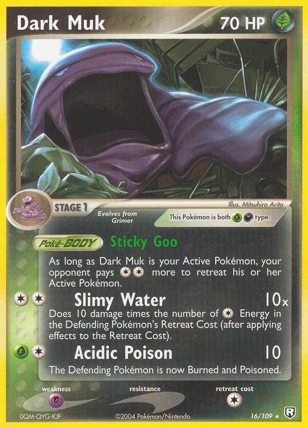 Dark Muk 16/109 Rare | Team Rocket Returns | Pokemon Card