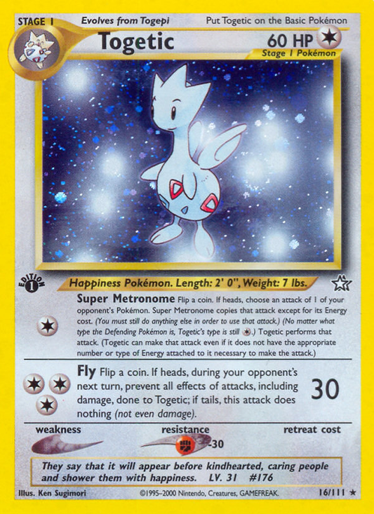 Togetic 16/111 Rare Holo | Neo Genesis | Pokemon Card