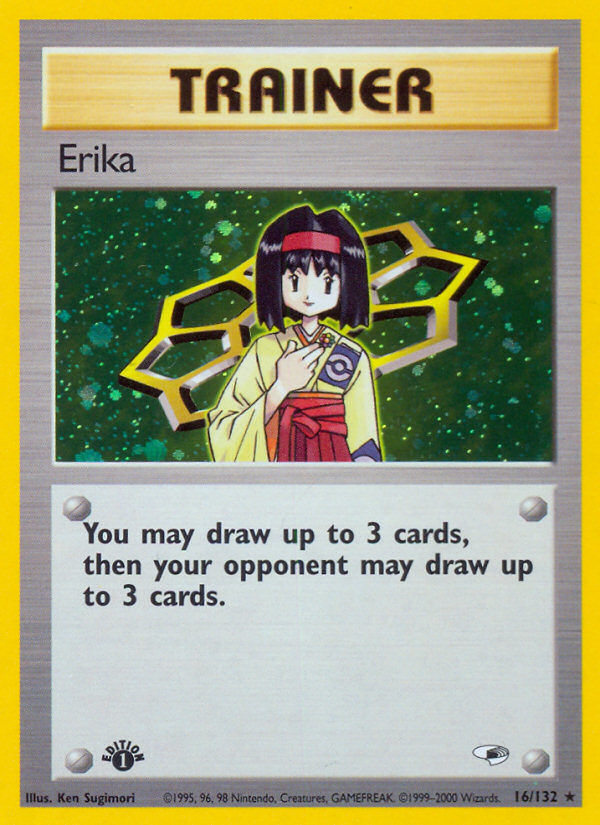 Erika 16/132 Rare Holo | Gym Heroes | Pokemon Card