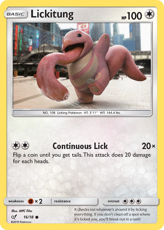 Lickitung 16/18 Common | Detective Pikachu | Pokemon Card