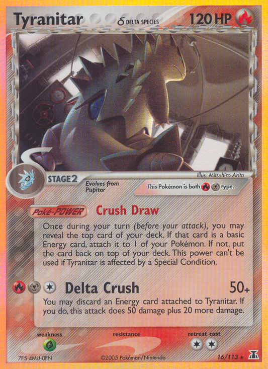 Tyranitar δ 16/113 Rare Holo | Delta Species | Pokemon Card