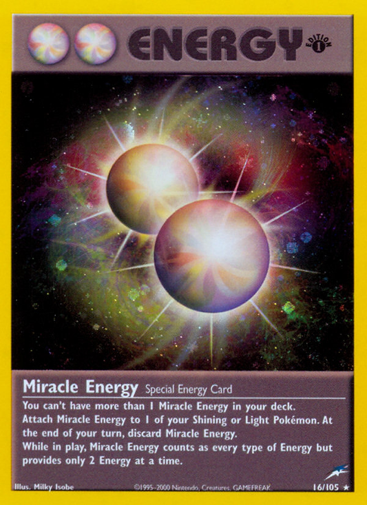 Miracle Energy 16/105 Rare Holo | Neo Destiny | Pokemon Card