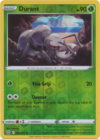 Durant 10/163 Reverse Holo | Battle Styles | Pokemon Card