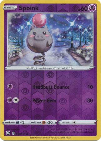 Spoink 55/163 Reverse Holo | Battle Styles | Pokemon Card