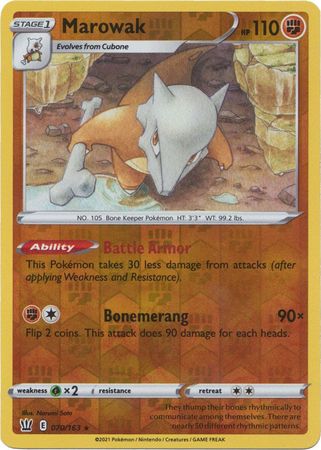 Marowak 70/163 Reverse Holo | Battle Styles | Pokemon Card