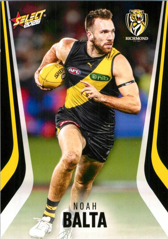 Noah Balta #170 Richmond Tigers | 2026 Select AFL Footy Stars | Trading Card