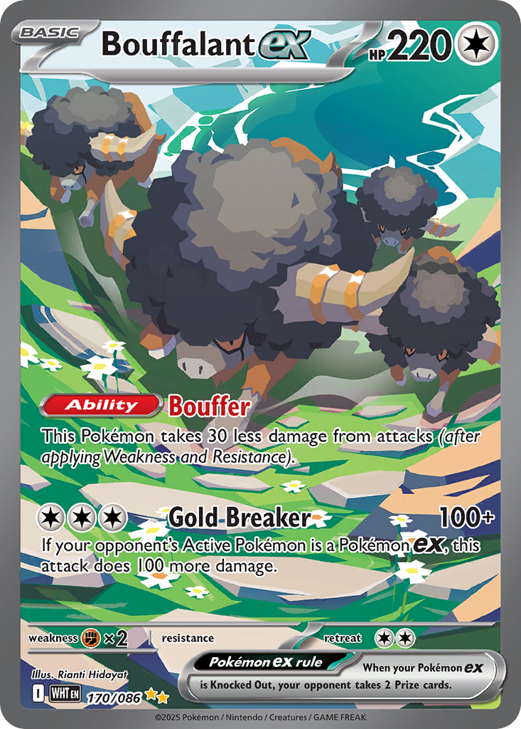 Bouffalant ex 170/86 Special Illustration Rare | White Flare | Pokemon Card