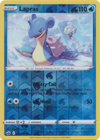 custom holographic trading cards Buy Lapras Common | Chilling Reign