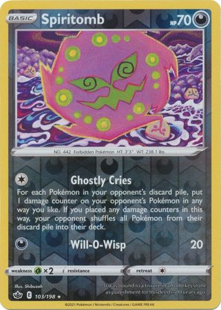 Spiritomb 103/198 Reverse Holo | Chilling Reign | Pokemon Card
