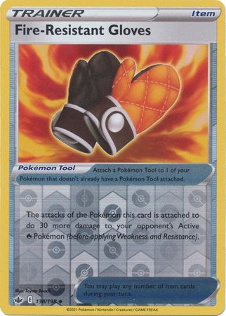 Fire-Resistant Gloves 138/198 Reverse Holo | Chilling Reign | Pokemon Card