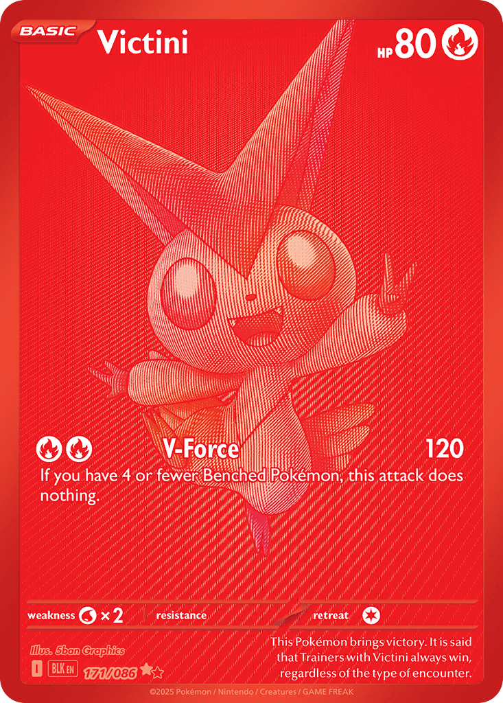 Victini 171/86 Rare | Black Bolt | Pokemon Card