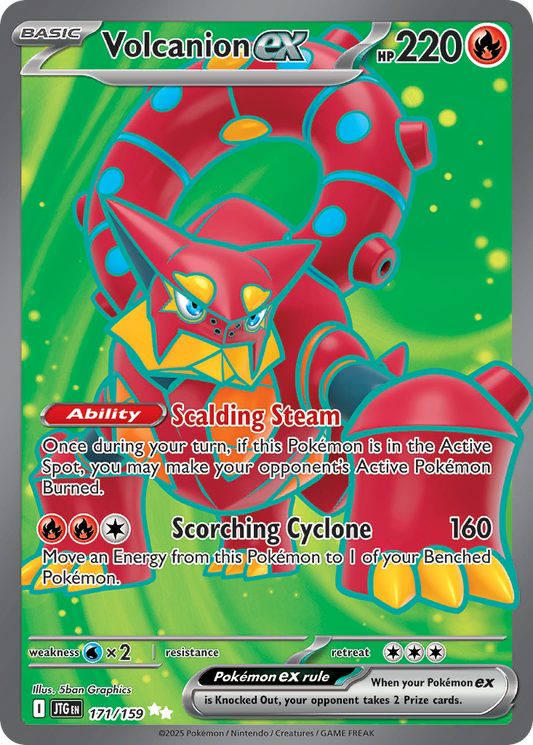 Volcanion ex 171/159 Ultra Rare | Journey Together | Pokemon Card