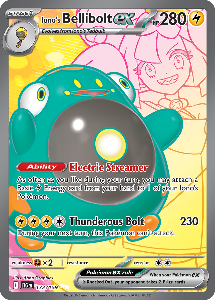 Iono's Bellibolt ex 172/159 Ultra Rare | Journey Together | Pokemon Card