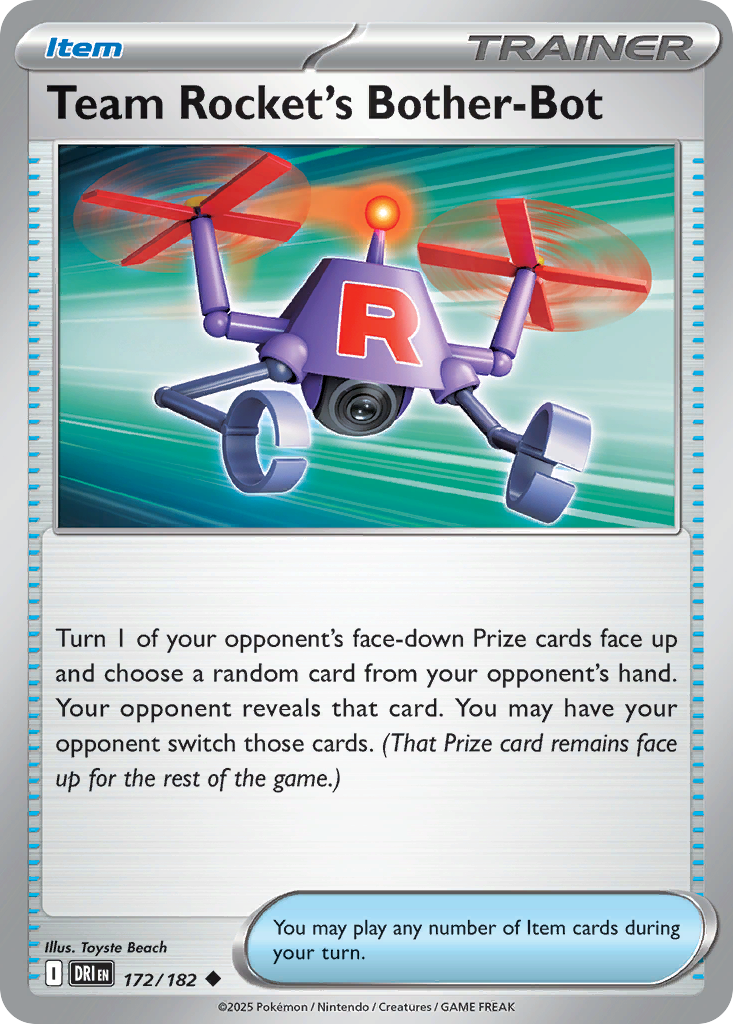 Team Rocket's Bother-Bot 172/182 Uncommon | Destined Rivals | Pokemon Card