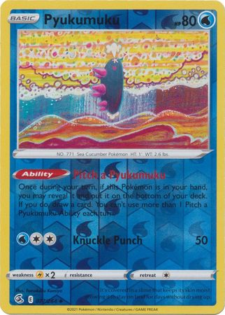Pyukumuku 77/264 Reverse Holo | Fusion Strike | Pokemon Card