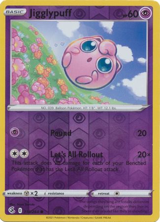 Jigglypuff 110/264 Reverse Holo | Fusion Strike | Pokemon Card