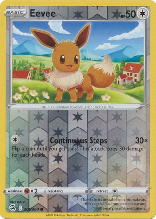 Eevee 205/264 Reverse Holo | Fusion Strike | Pokemon Card